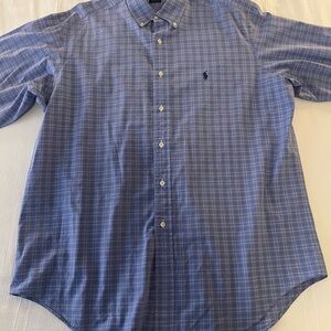 Ralph Lauren Blue Plaid Casual Shirt